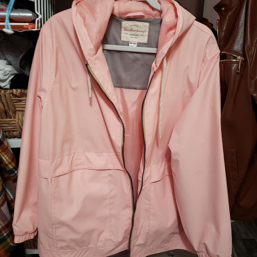 Peach wind breaker jacket
